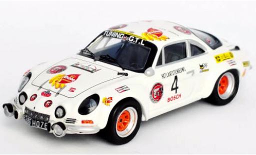 Alpine A110 1/43 Trofeu Renault No.4 Tuning G.T.L. Rallye Ypres 1974 Pedro/E.Symens modellino in miniatura