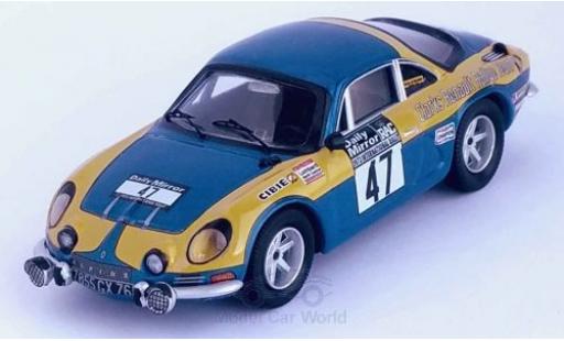 Alpine A110 1/43 Trofeu Renault No.47 Clarks Renault Rally Team Rallye WM RAC Rallye 1973 P.Moss/E.Crellin modellino in miniatura