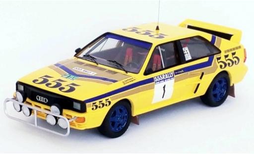 Audi Quattro 1/43 Trofeu quattro No.1 555 Rallye Hong Kong - Peking 1986 S.Blomqvist/B.Berglund modellino in miniatura