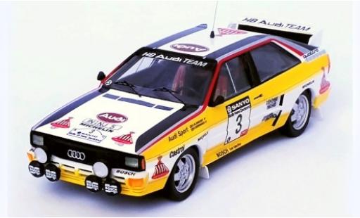 Audi Quattro 1/43 Trofeu No.3 HB Team HB Rallye New Zealand 1984 S.Blomqvist/B.Cederberg modellino in miniatura