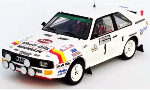 Audi Sport Quattro 1/43 Trofeu Sport quattro No.1 S Oils National Breakdown Rally 1986 H.Mikkola/A.Hertz modellino in miniatura