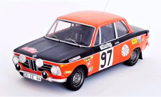Bmw 2002 1/43 Trofeu ti No.97 Rallye Monte Carlo 1970 A.Warmbold/P.Weber modellino in miniatura