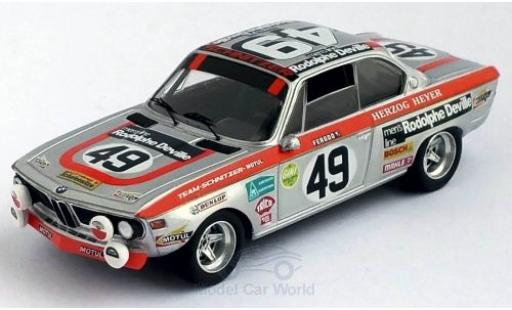 Bmw 2800 1/43 Trofeu CS No.49 Schnitzer 24h Le Mans 1972 R.Herzog/H.Heyer modellino in miniatura