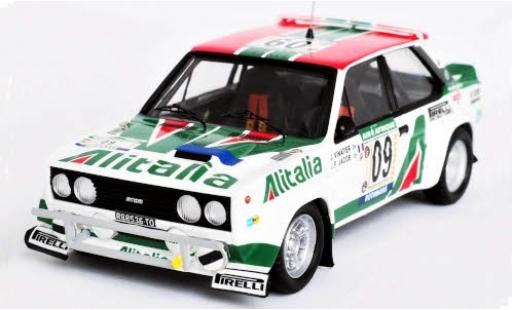 Fiat 131 1/43 Trofeu Abarth No.09 VS Corse Olio Alitalia Rally WM Rally Bandama 1978 J.Vinatier/J.F.Jacob modellino in miniatura
