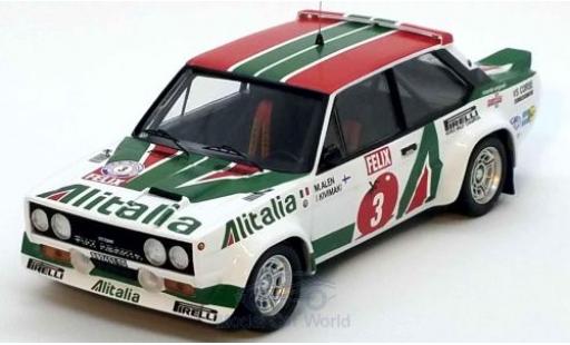 Fiat 131 1/43 Trofeu Abarth No.3 Alitalia Rallye WM 1000 Lakes Rallye 1978 M.Alen/I.Kivimäki modellino in miniatura