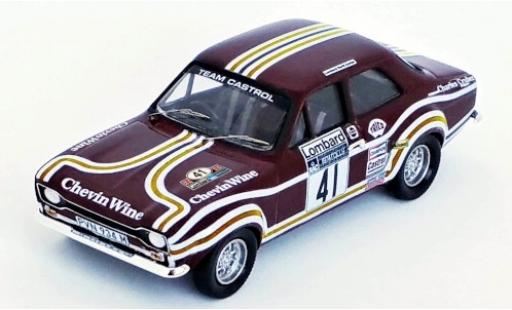 Ford Escort 1/43 Trofeu MK I RHD No.41 Team Castrol Chevin Wine Rallye WM RAC Rallye 1974 T.Drumond/D.Richards modellino in miniatura