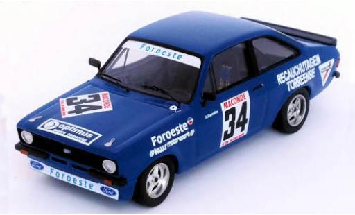 Ford Escort 1/43 Trofeu MK II No.34 Vila do Conde 1980 A.Carreira modellino in miniatura