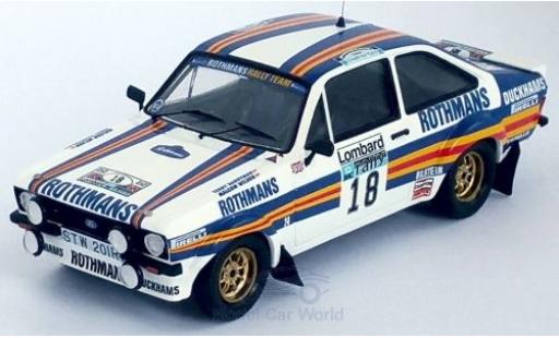 Ford Escort 1/43 Trofeu MK II RS RHD No.18 Rothmans Rally Team Rothmans Rallye WM RAC Rallye 1981 M.Wilson/T.Harryman modellino in miniatura