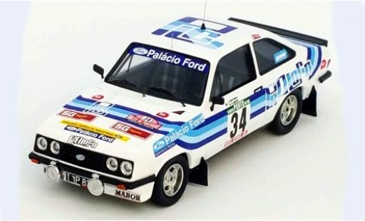 Ford Escort 1/43 Trofeu MK II RS2000 No.34 Palacio Rallye WM Rallye Portugal 1980 J.Moutinho/M.Sottomayor modellino in miniatura