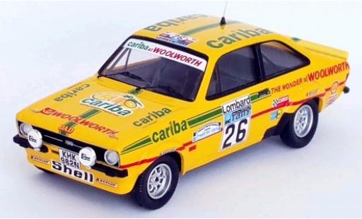 Ford Escort 1/43 Trofeu MKII RS 1800 RHD No.26 Cariba Rallye WM RAC Rally 1977 A.Dawson/A.Marriott modellino in miniatura