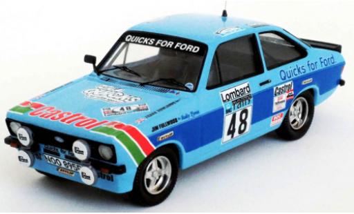 Ford Escort 1/43 Trofeu MkII RS 2000 RHD No.48 Quicks Team Castrol Quicks for Rallye WM RAC Rally 1980 M.Stuart/F.Rowlands modellino in miniatura