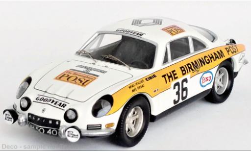 Alpine A110 1/43 Trofeu Renault RHD No.36 RAC Rallye 1971 modellino in miniatura