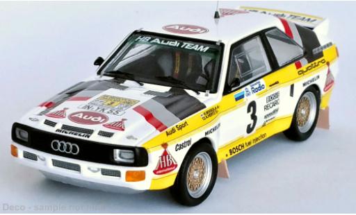Audi Sport Quattro 1/43 Trofeu Sport quattro No.3 HB Rallye WM Rallye Schweden 1985 modellino in miniatura