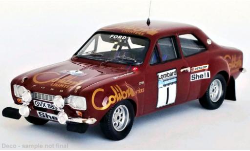 Ford Escort 1/43 Trofeu MK I RS 1600 No.1 Colibri Lighters Rallye WM RAC Rallye 1974 modellino in miniatura