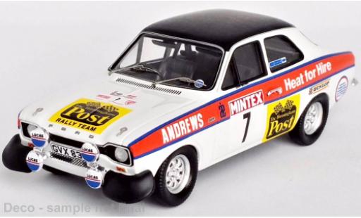 Ford Escort 1/43 Trofeu MK I RS 2000 RHD No.7 Mintex International Rallye 1975 modellino in miniatura