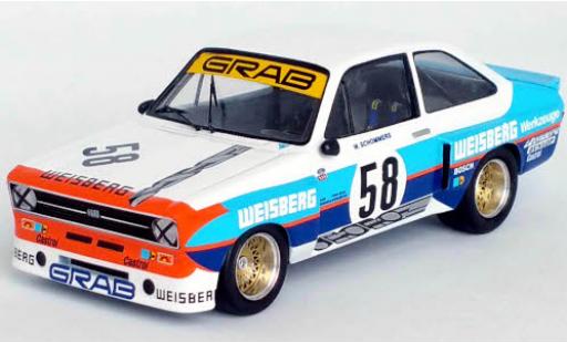 Ford Escort 1/43 Trofeu Mk II RS 1800 No.58 Weisberg DRM Hockenheim 1976 modellino in miniatura