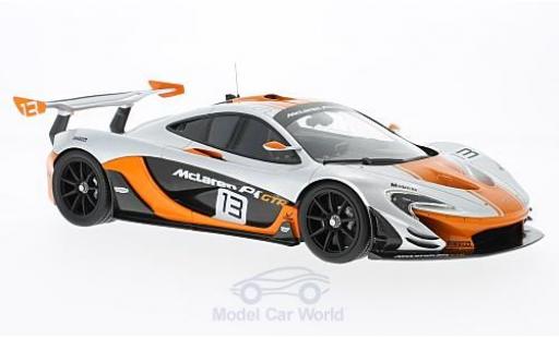 McLaren P1 1/18 TrueScale Miniatures -GTR grigio/orange No.13 2015 modellino in miniatura