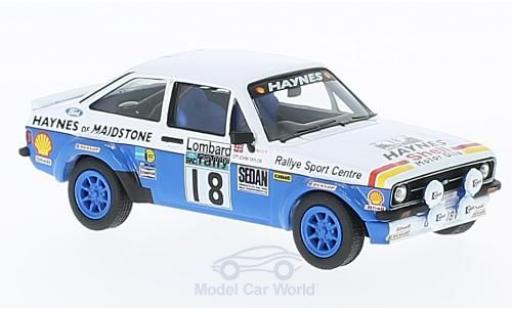 Ford Escort 1/43 Vanguards MK2 RS 1800 RHD No.18 Rallye WM RAC Rallye J.Taylor/P.Short modellino in miniatura