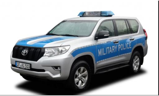 Toyota Land Cruiser 1/43 Vitesse Prado Militärpolizei 2018 modellino in miniatura
