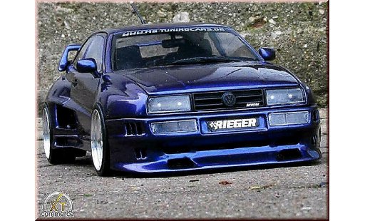 Volkswagen Corrado VR6 1/18 Revell kit carrosserie rieger blu jantes bords larges modellini auto