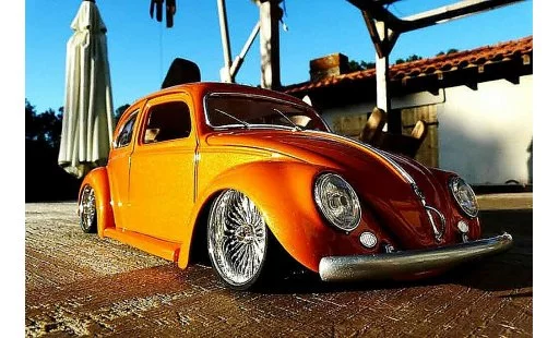 Volkswagen Kafer Base 1/18 Burago 1955 cox low ride orange modellini auto