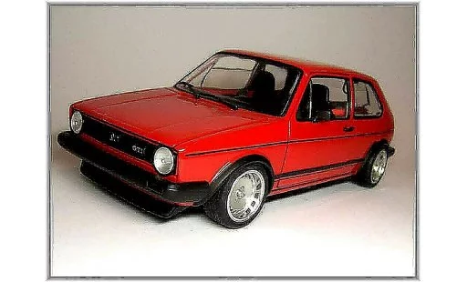 Volkswagen Golf GTI 1/18 Solido rosso jantes 15 pouces ronal turbo modellini auto
