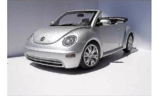 Volkswagen New Beetle Cabriolet 1/18 Burago grigio metallisee modellini auto