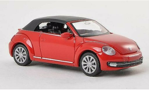 Volkswagen Beetle Cabriolet 1/87 Wiking Cabrio rosso chiuso modellini auto