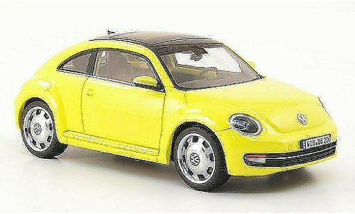 Volkswagen Beetle Base 1/43 Schuco giallo 2011 modellini auto