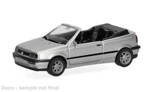 Modellini auto Volkswagen Golf III Cabriolet silber 1/87 Herpa