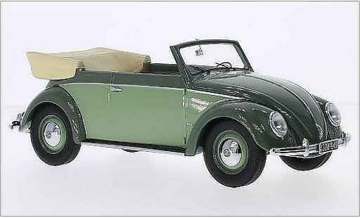 Volkswagen Kafer Cabriolet 1/18 Minichamps 1200 Cabrio verde/verde 1949 modellini auto