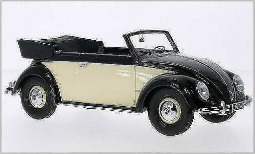 Volkswagen Kafer Cabriolet 1/18 Minichamps 1200 Cabrio nero/beige 1949 modellini auto