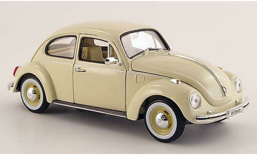 Volkswagen Kafer Base 1/24 Welly beige con biancowandreifen 1972 modellini auto