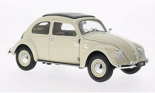 Volkswagen Kafer Base 1/18 Welly Brezelfenster beige 1950 modellini auto
