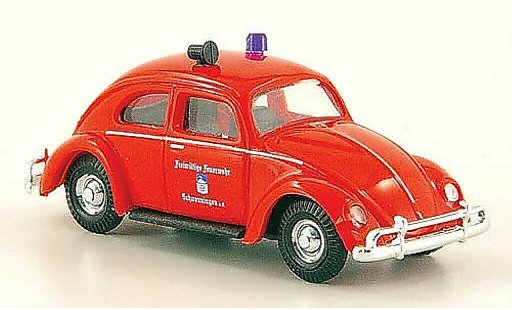 Volkswagen Kafer Base 1/87 Busch Freiwillige Vigili del fuoco Schwenningen modellini auto
