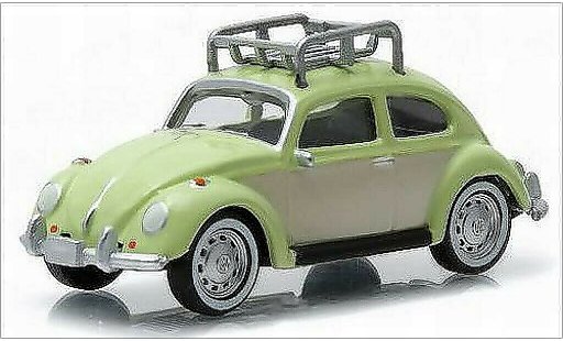 Volkswagen Kafer Base 1/64 Greenlight verde/beige modellini auto