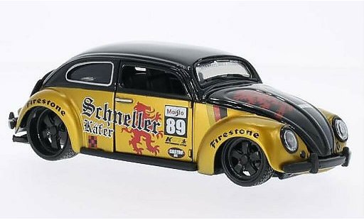 Volkswagen Kafer Base 1/24 Maisto No.89 Schneller nero/gold modellini auto