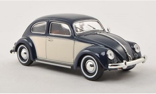 Volkswagen Kafer Base 1/32 Schuco Ovali blu/beige modellini auto