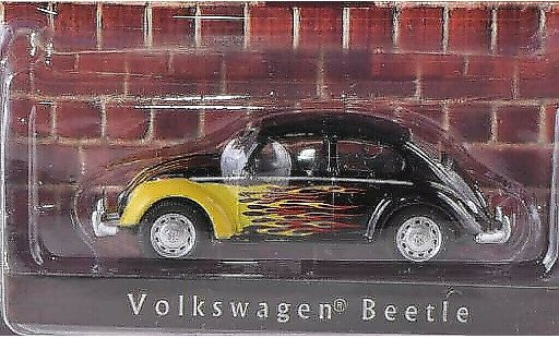 Volkswagen Kafer Base 1/64 Greenlight nero con Flammendekor modellini auto