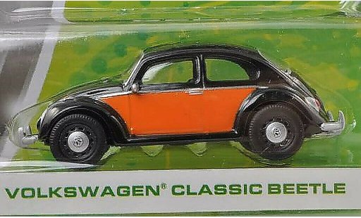 Volkswagen Kafer Base 1/64 Greenlight nero/orange modellini auto