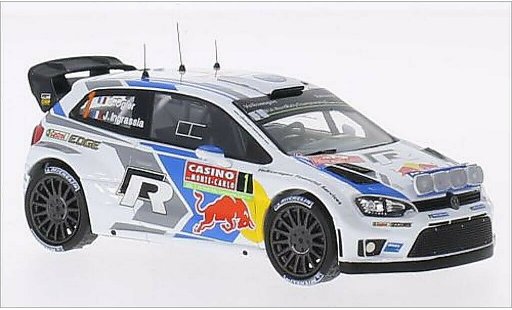 Volkswagen Polo WRC 1/43 IXO R No.1 Motorsport Red Bull Rally WM Rally Monte Carlo 2014 /J.Ingrassia modellini auto