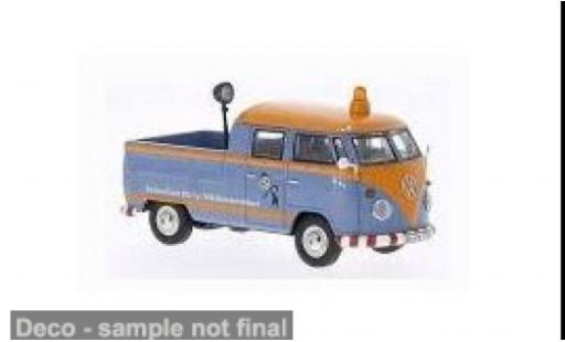 Volkswagen T1 1/43 Cararama blau/orange Stra&szlig;endienst 1:43 modellino in miniatura