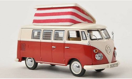Volkswagen T1 Base 1/43 Schuco Campingbus rosso/bianco modellini auto