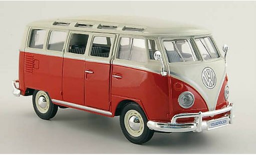 Volkswagen T1 Base 1/25 Maisto Sambabus rosso/bianco modellini auto