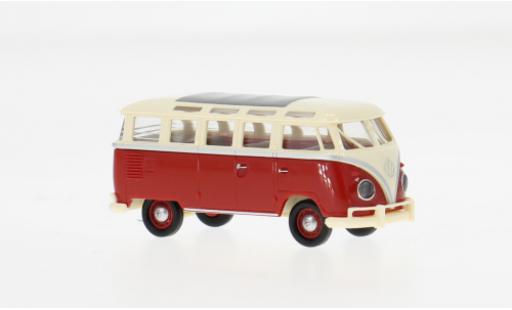 Modellini auto Volkswagen T1 B Samba beige/rosso 1960 1/87 Brekina