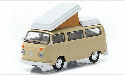 Volkswagen T2 A 1/64 Greenlight Westfalia beige 1970 modellini auto