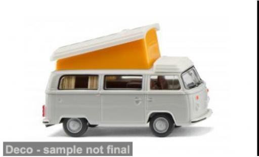 Modellini auto Volkswagen T2 b Campingbus grau/orange 1972 1/87 Wiking