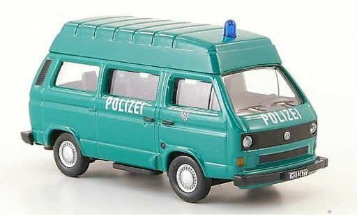 Volkswagen T3 Base 1/87 Schuco Hochtettobus Polizia verde modellini auto
