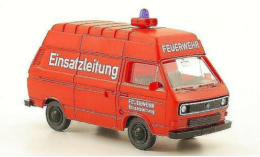 Volkswagen T3 Base 1/87 Wiking Hochtettofurgone Vigili del fuoco Einsatzleitung modellini auto