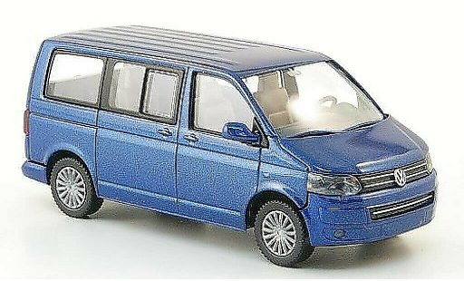 Volkswagen T5 Base 1/87 Wiking Multivan blu modellini auto